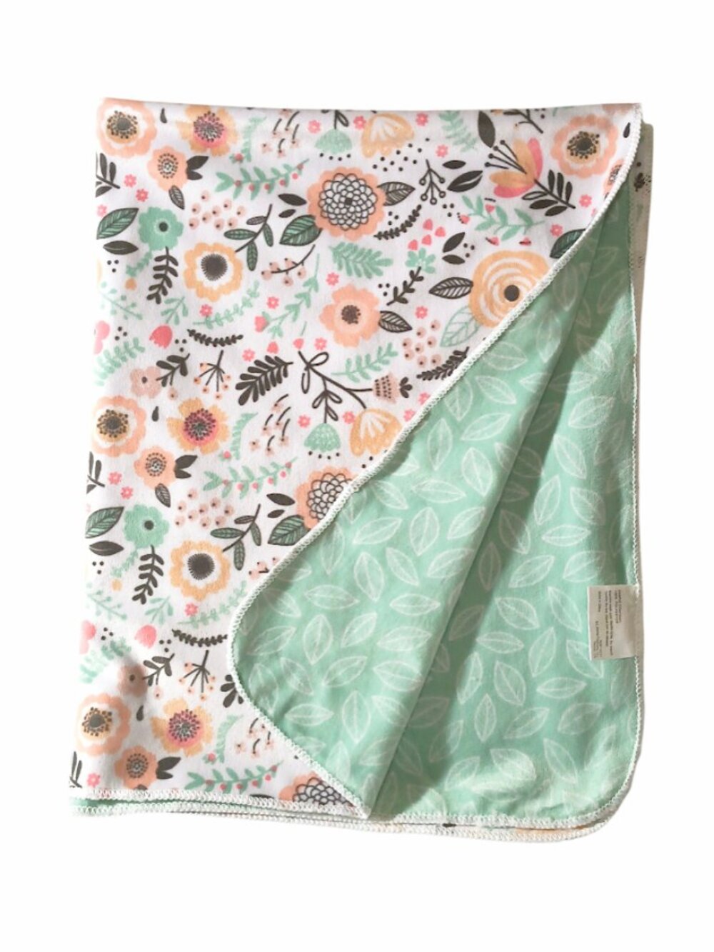 2018 S.L. Home Fashions Floral Leaves Lovey Security Blanket 29" X 38"